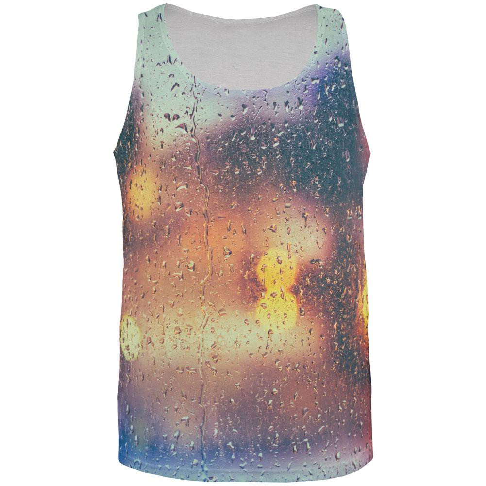 Rainy Bokeh All Over Adult Tank Top Men's Tank Tops Old Glory 2XL Multi 