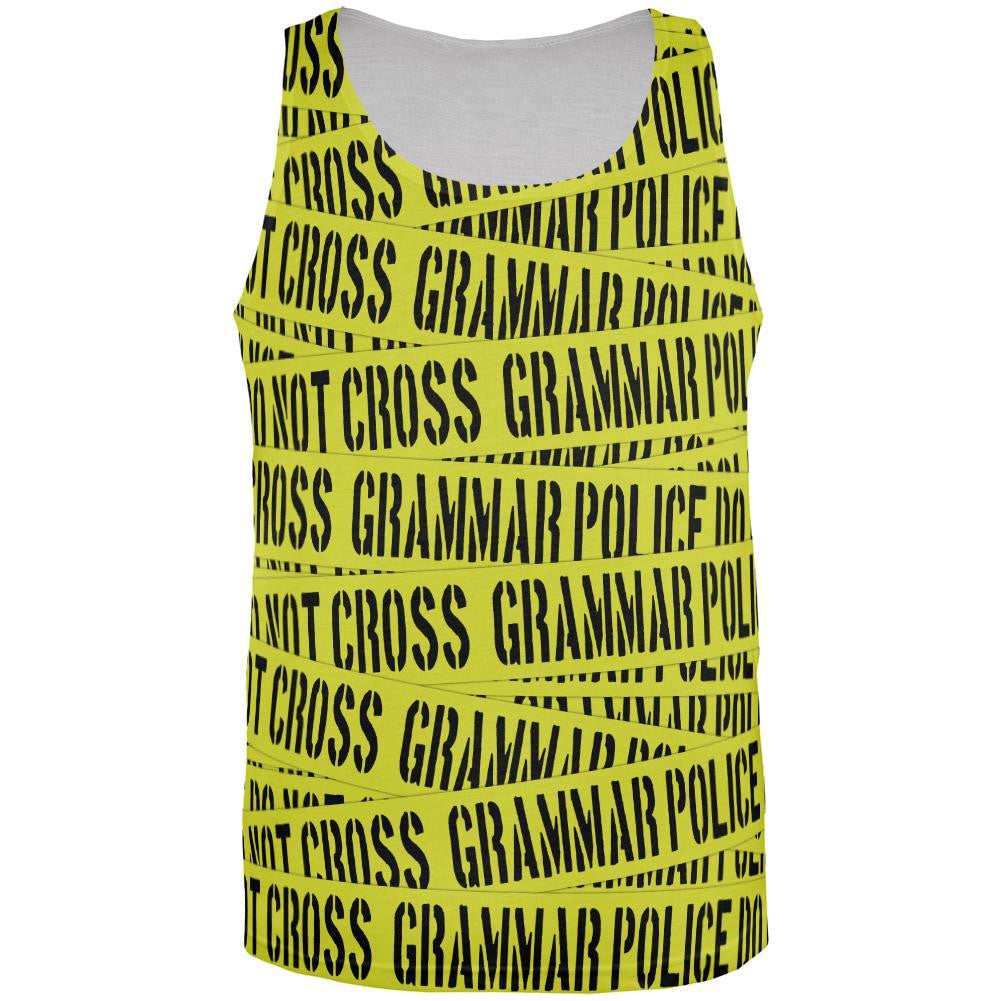 Grammar Police All Over Adult Tank Top Men's Tank Tops Old Glory 2XL Multi 