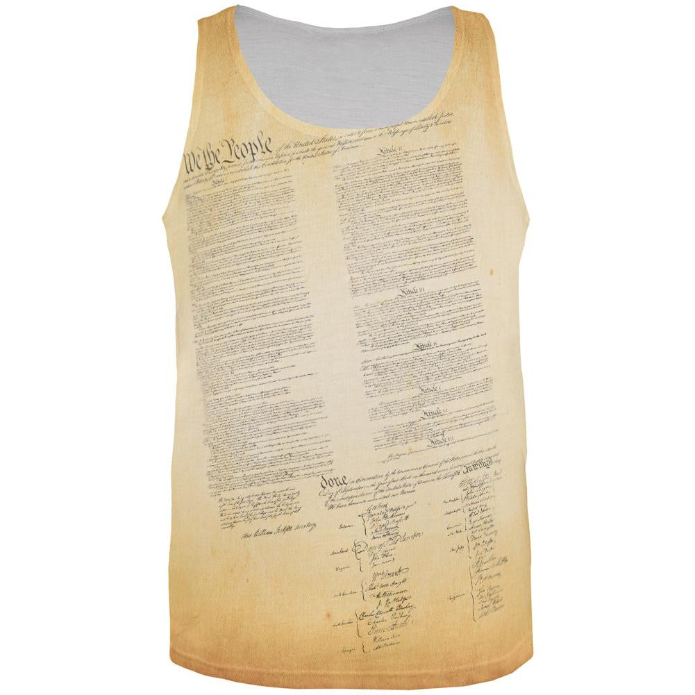 Constitution United States America All Over Adult Tank Top Men's Tank Tops Old Glory 2XL Multi 