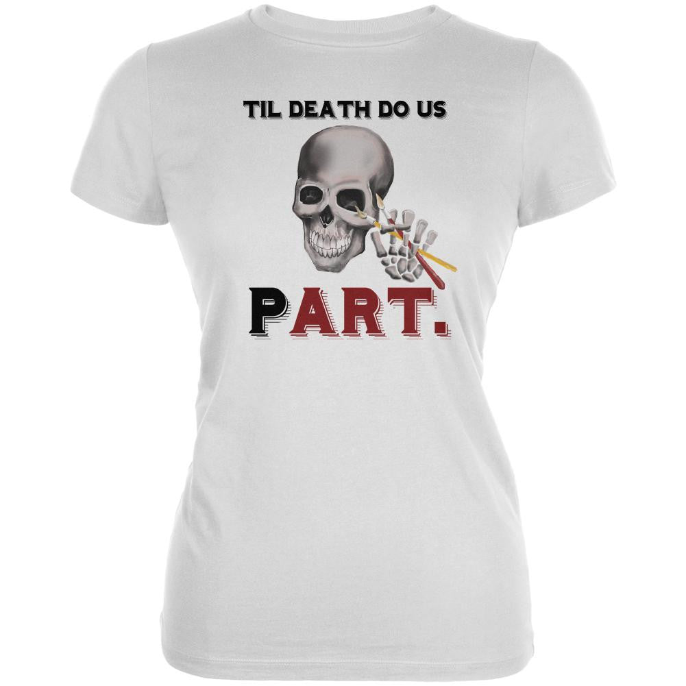 Til Death do Us Art White Juniors Soft T-Shirt Juniors T-Shirts Old Glory 2XL White 