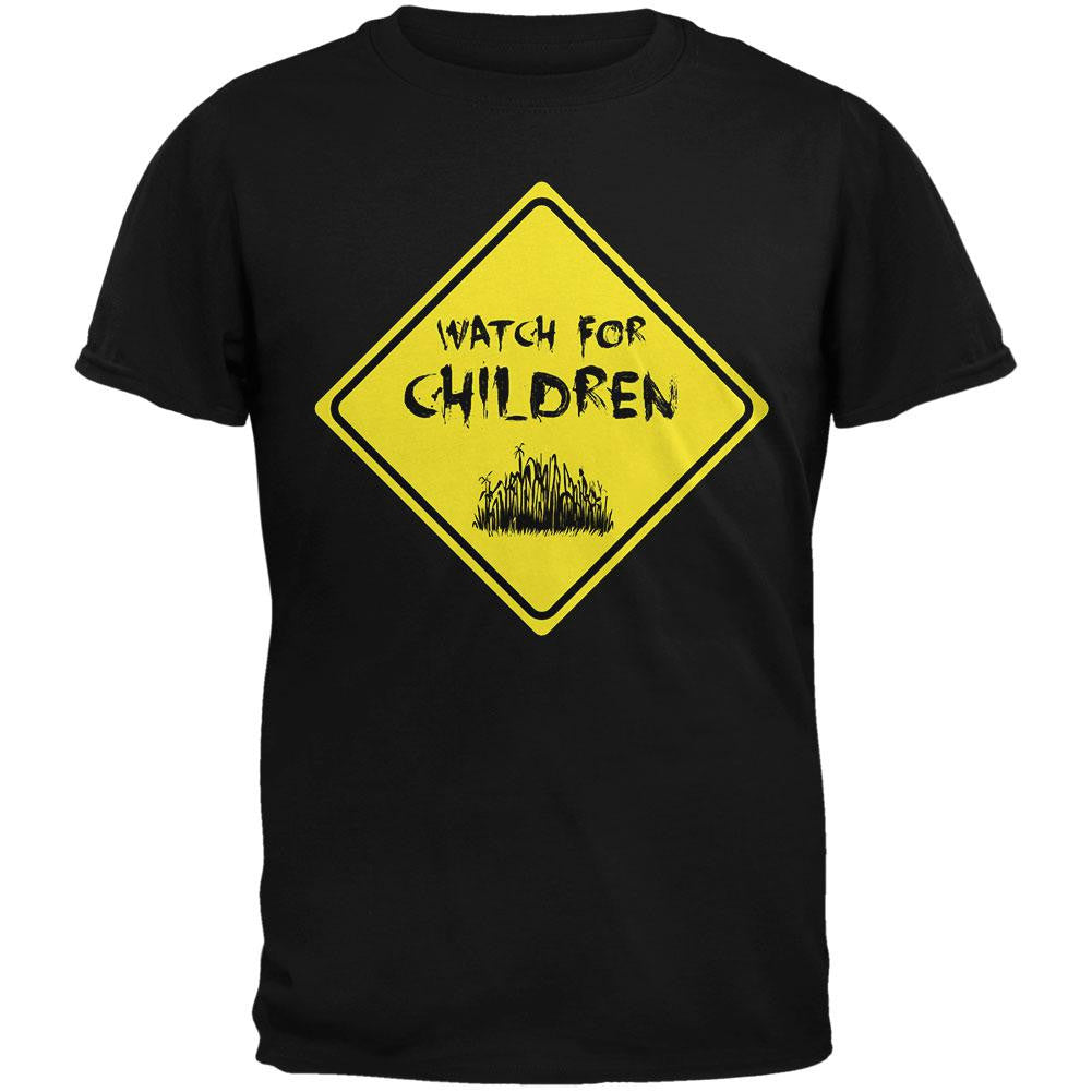 Watch For Children Horror Black Adult T-Shirt Men's T-Shirts Old Glory 2XL Black 