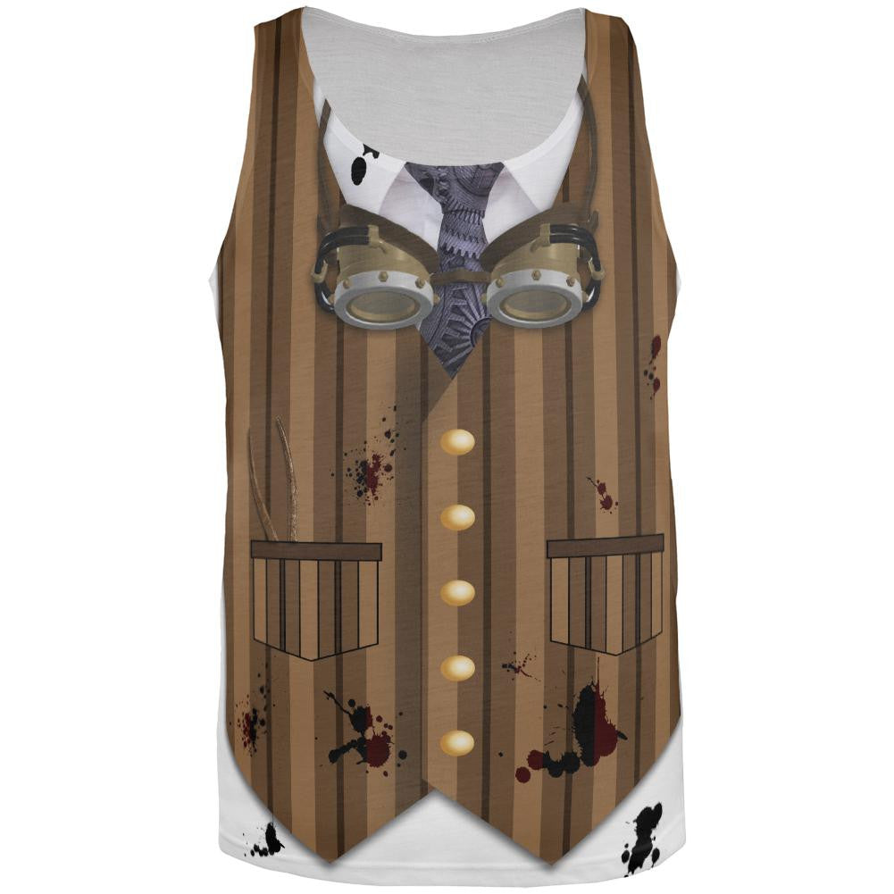 Halloween Steam Punk Engineer Costume All Over Adult Tank Top Men's Tank Tops Old Glory 2XL Multi 