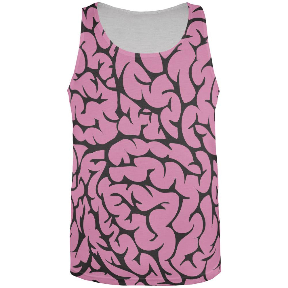 Halloween Pink Brains All Over Adult Tank Top Men's Tank Tops Old Glory 2XL Multi 