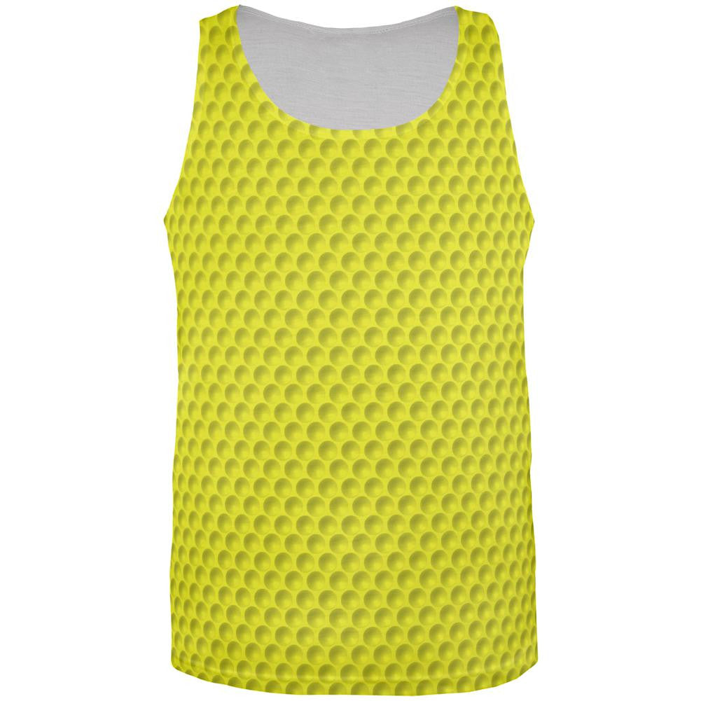 Golf Ball Yellow All Over Adult Tank Top Men's Tank Tops Old Glory 2XL Multi 