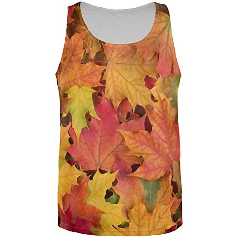 Fall Leaves All Over Adult Tank Top Men's Tank Tops Old Glory 2XL Multi 