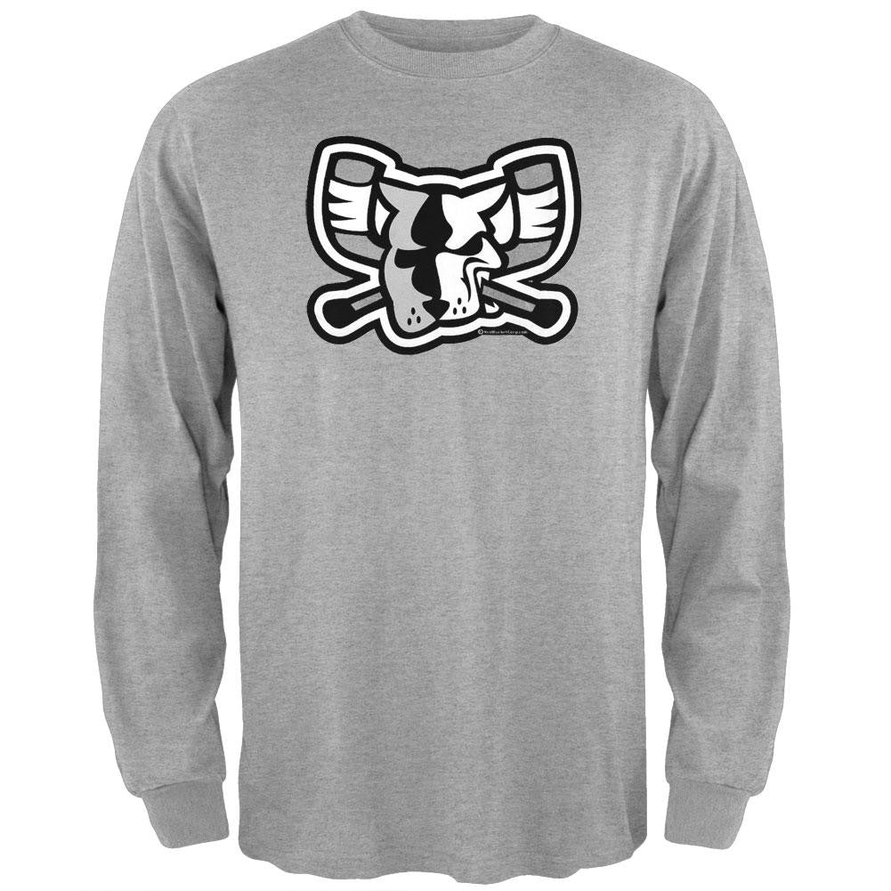 Richmond Riverdogs - Black and White Mad Dog Long Sleeve T-Shirt Men's Long Sleeves Richmond Riverdogs   