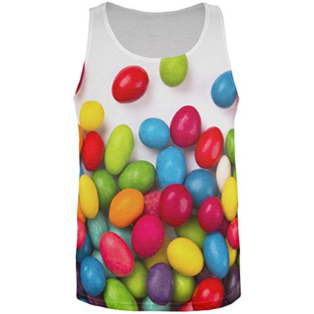 Jelly Beans All Over Adult Tank Top Men's Tank Tops Old Glory 2XL Multi 