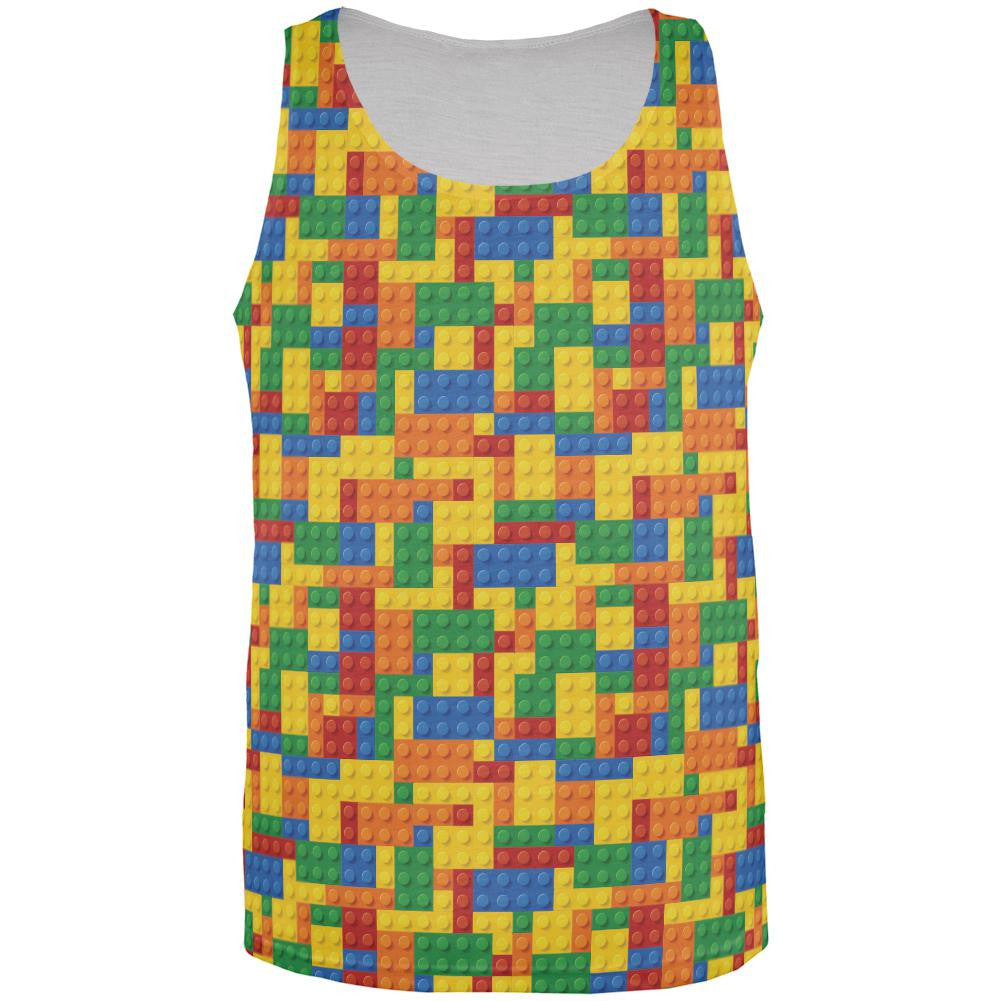 Building Blocks All Over Adult Tank Top Men's Tank Tops Old Glory 2XL Multi 