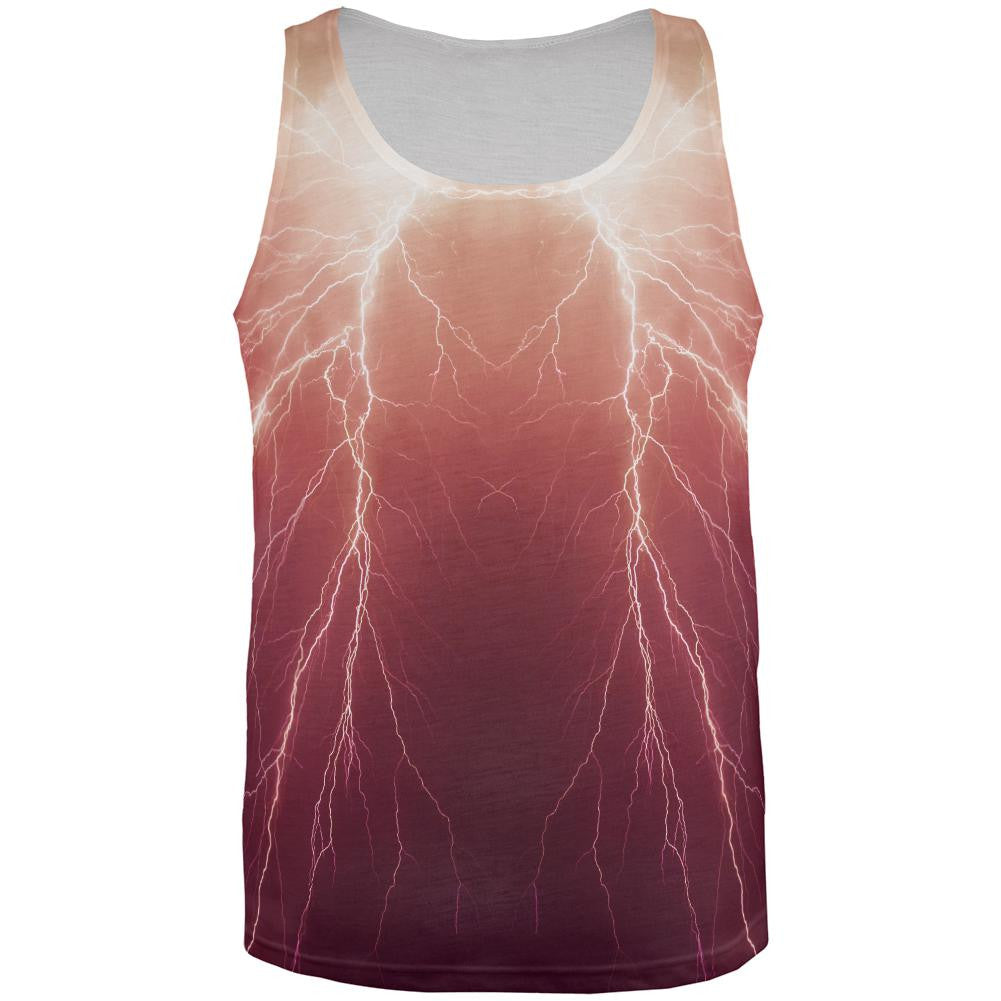 Lightning Bolts All Over Adult Tank Top Men's Tank Tops Old Glory 2XL Multi 
