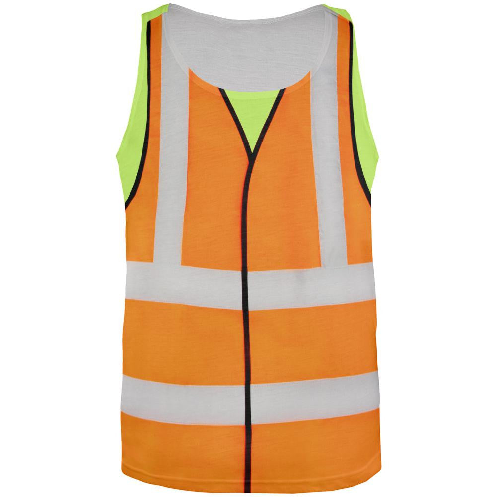 Halloween Road Worker Costume All Over Adult Tank Top Men's Tank Tops Old Glory 2XL Multi 