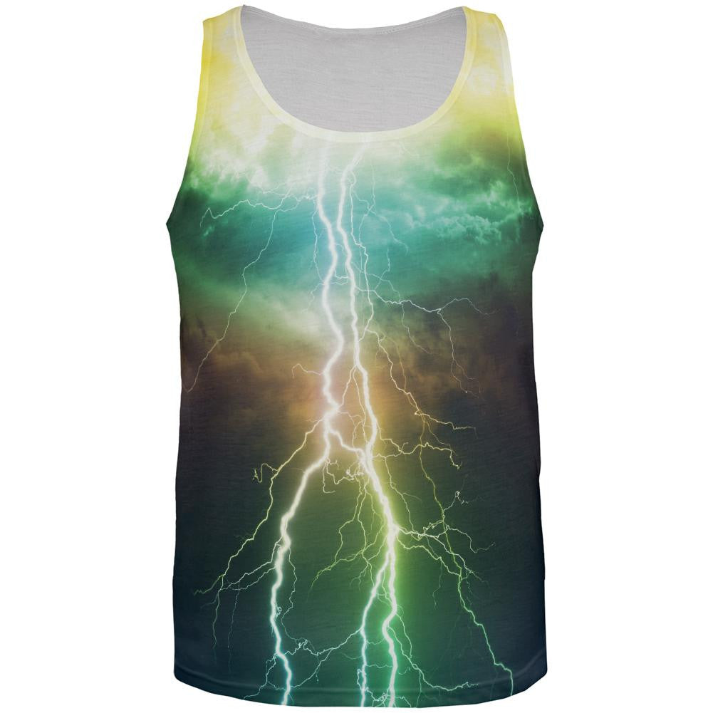 Lightning All Over Adult Tank Top Men's Tank Tops Old Glory 2XL Multi 