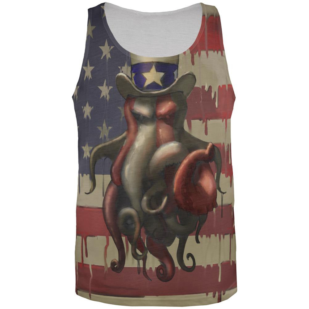 We Want You Cthulhu All Over Adult Tank Top Men's Tank Tops Old Glory 2XL Multi 