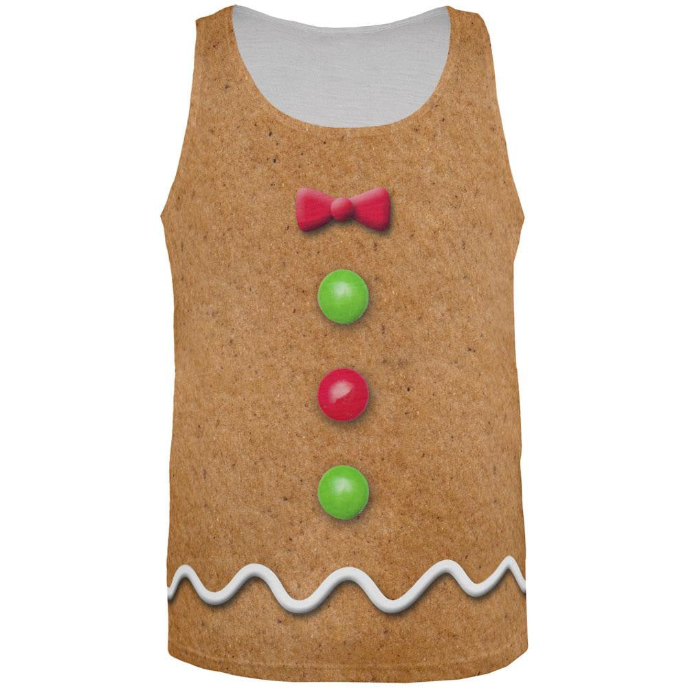 Gingerbread Costume All Over Adult Tank Top Men's Tank Tops Old Glory 2XL Multi 