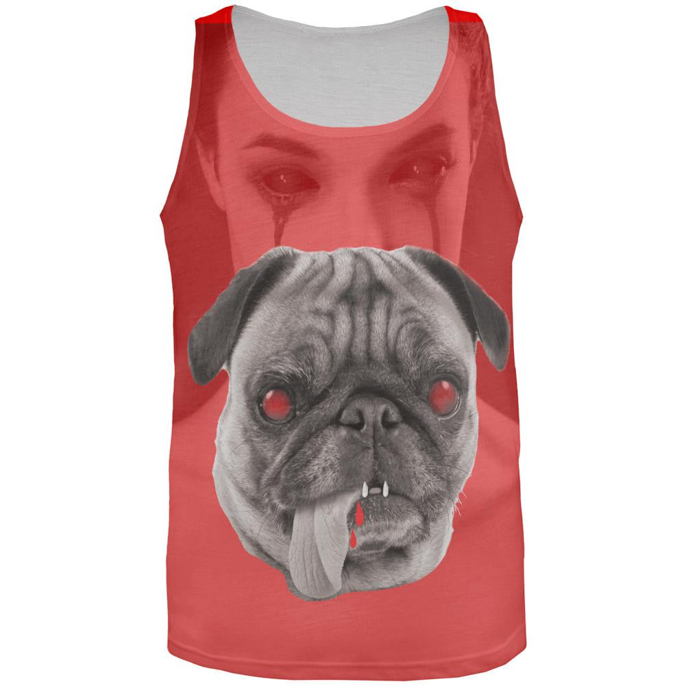 Halloween Vampire Pug All Over Adult Tank Top Men's Tank Tops Old Glory 2XL Multi 