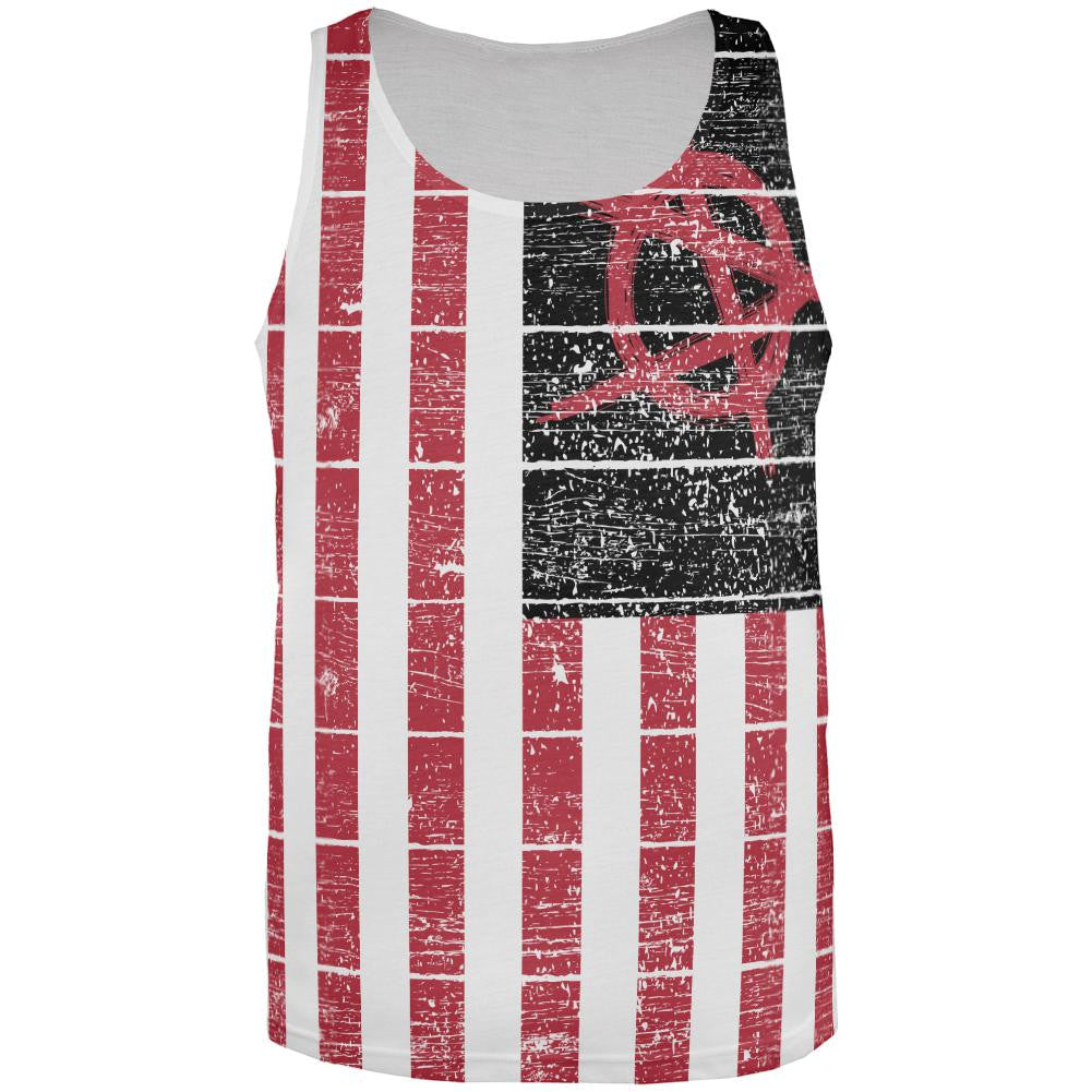 American Anarchy Flag All Over Adult Tank Top Men's Tank Tops Old Glory 2XL Multi 