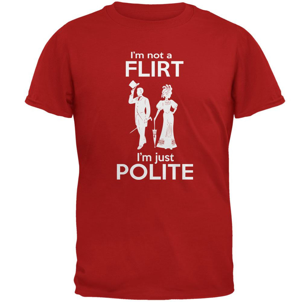 Polite Flirt Red Adult T-Shirt Men's T-Shirts Old Glory 2XL Red 