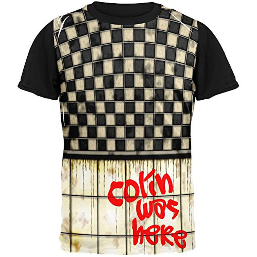 COLIN Was Here Graffiti Adult Black Back T-Shirt Men's T-Shirts Old Glory SM Multi 