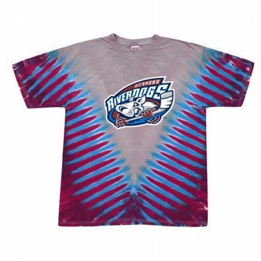 Richmond Riverdogs - Logo V Tie Dye T-Shirt Men's T-Shirts Richmond Riverdogs   