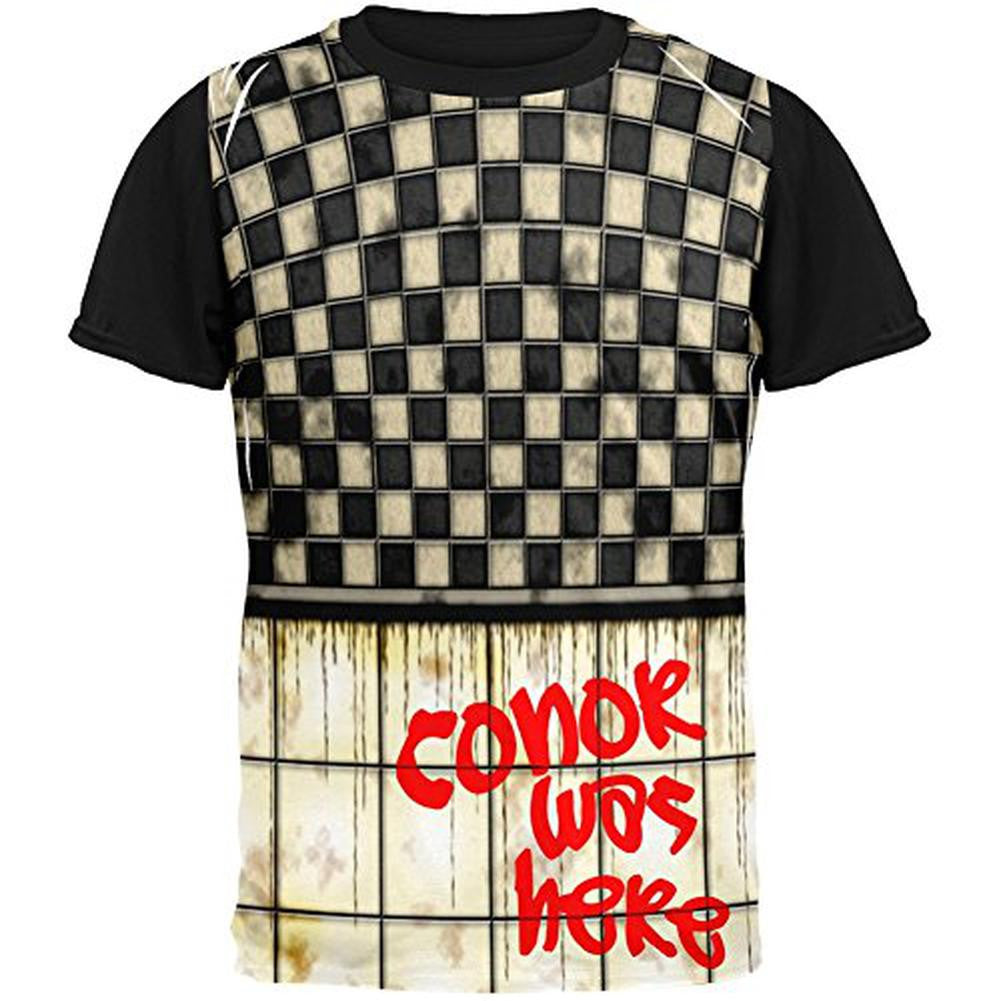CONOR Was Here Graffiti Adult Black Back T-Shirt Men's T-Shirts Old Glory SM Multi 