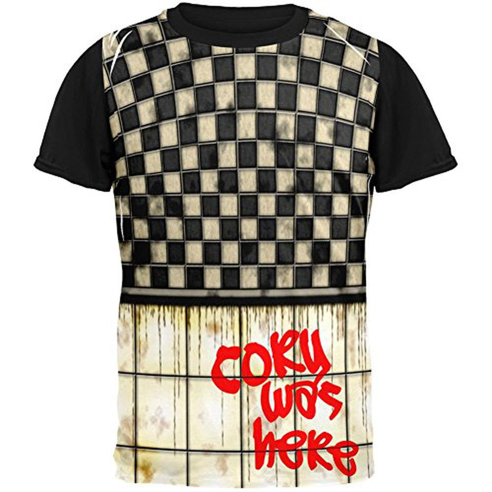 CORY Was Here Graffiti Adult Black Back T-Shirt Men's T-Shirts Old Glory SM Multi 