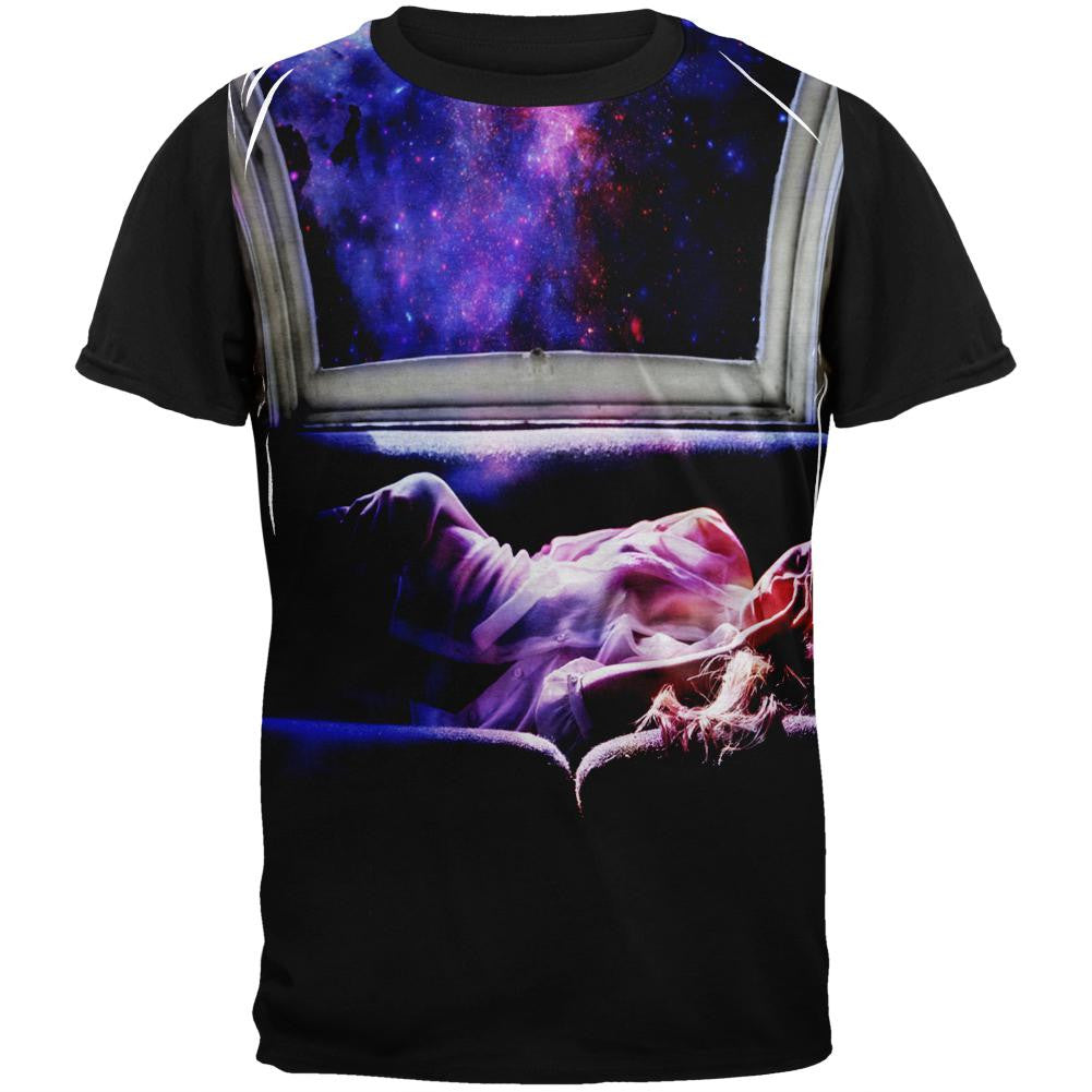 Sleep to Dream of Stars Adult Black Back T-Shirt Men's T-Shirts Old Glory SM Black 