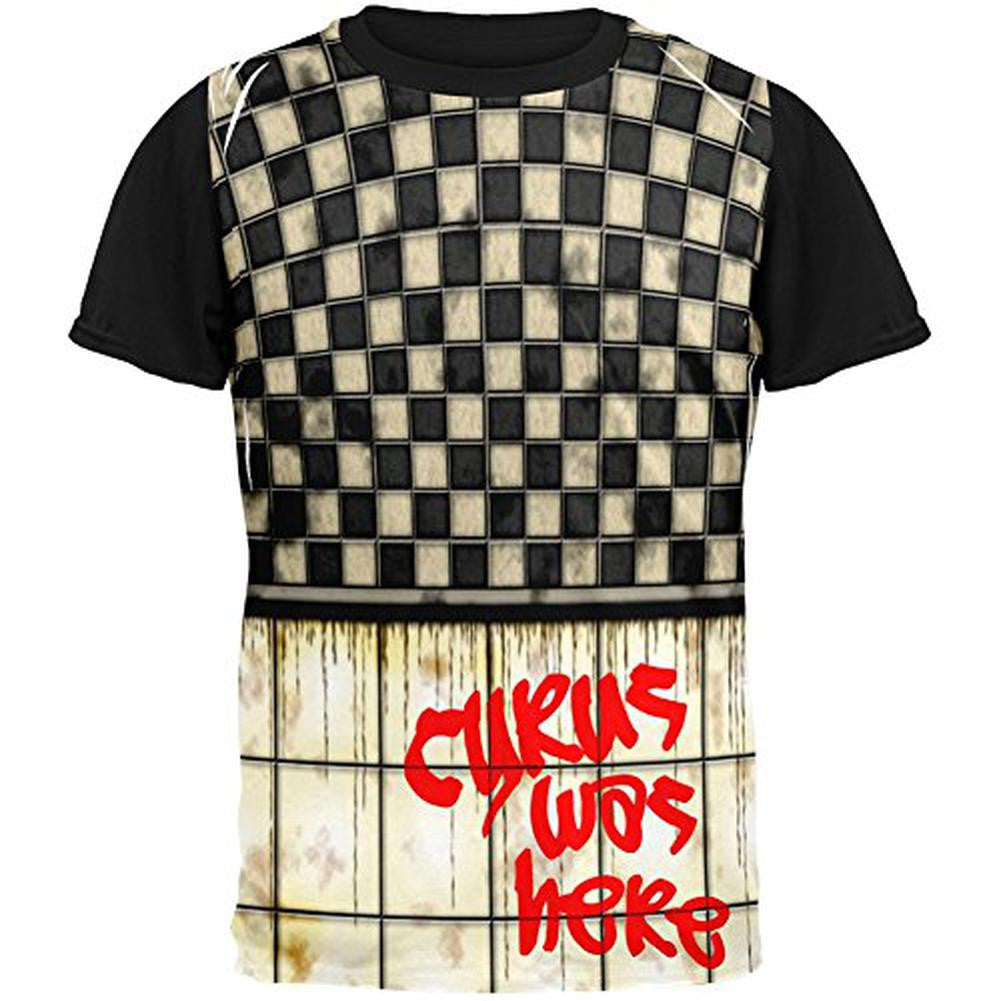 CYRUS Was Here Graffiti Adult Black Back T-Shirt Men's T-Shirts Old Glory SM Multi 