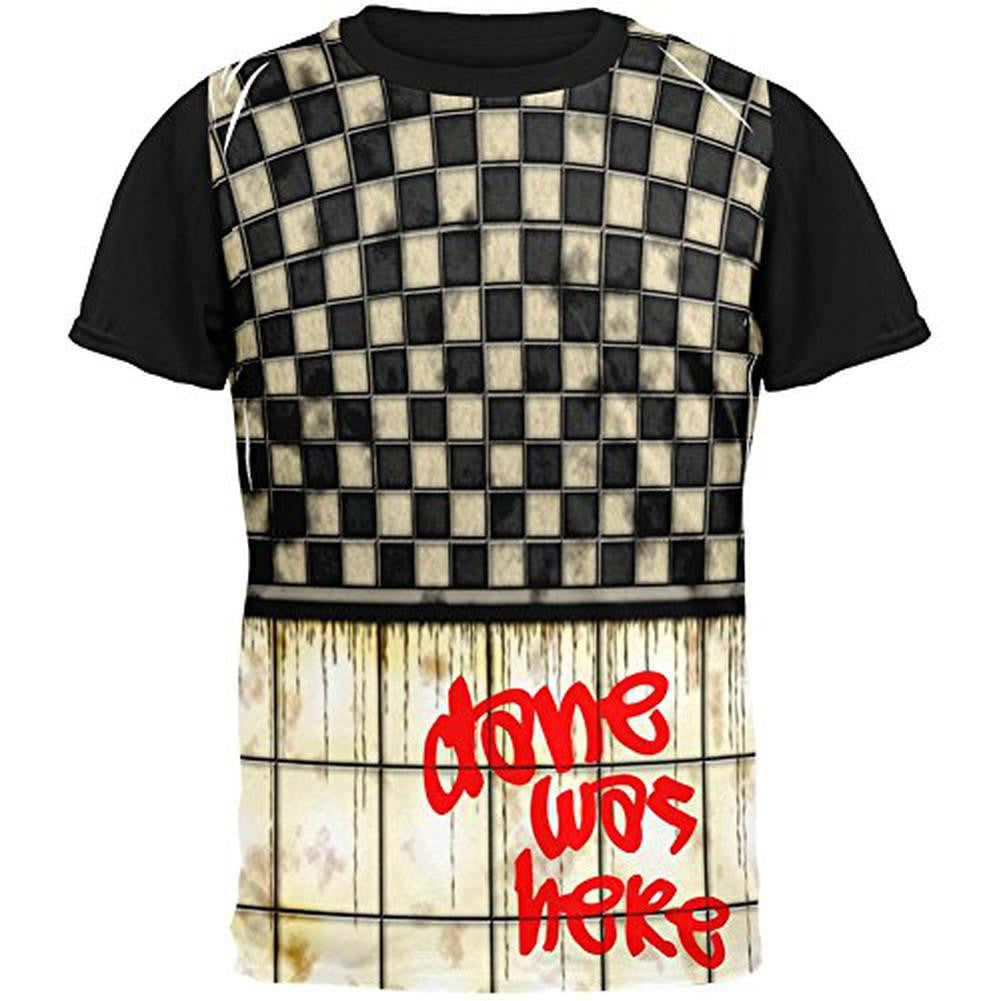 DANE Was Here Graffiti Adult Black Back T-Shirt Men's T-Shirts Old Glory SM Multi 