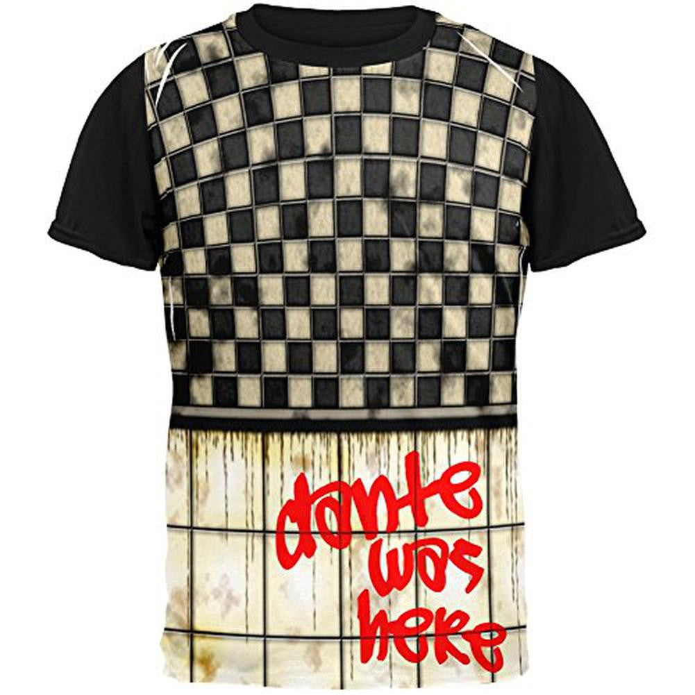 DANTE Was Here Graffiti Adult Black Back T-Shirt Men's T-Shirts Old Glory SM Multi 