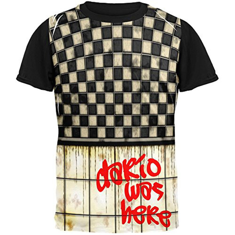 DARIO Was Here Graffiti Adult Black Back T-Shirt Men's T-Shirts Old Glory SM Multi 