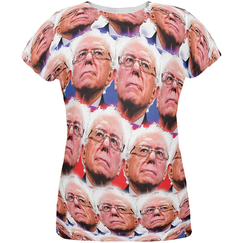 Election Bernie Sanders Face the Future 2016 All Over Womens T-Shirt Women's T-Shirts Old Glory 2XL Multi 