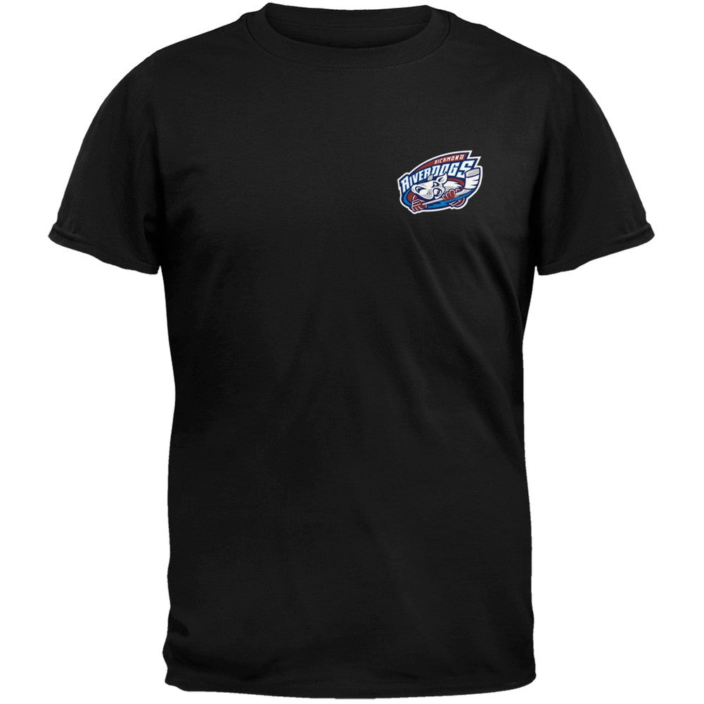 Richmond Riverdogs - Crest Print Logo Black T-Shirt Men's T-Shirts Richmond Riverdogs   