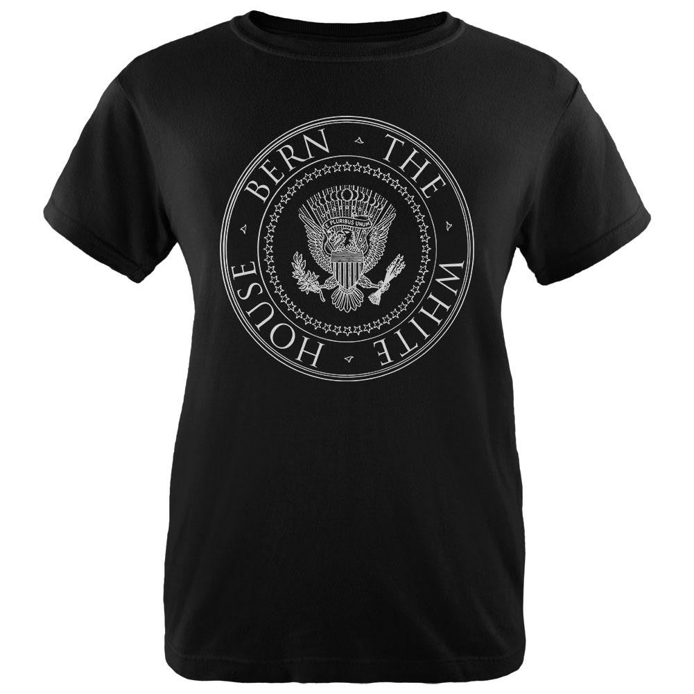 Election 2016 Sanders Bern the White House Black Womens T-Shirt Women's T-Shirts Old Glory LG Black 