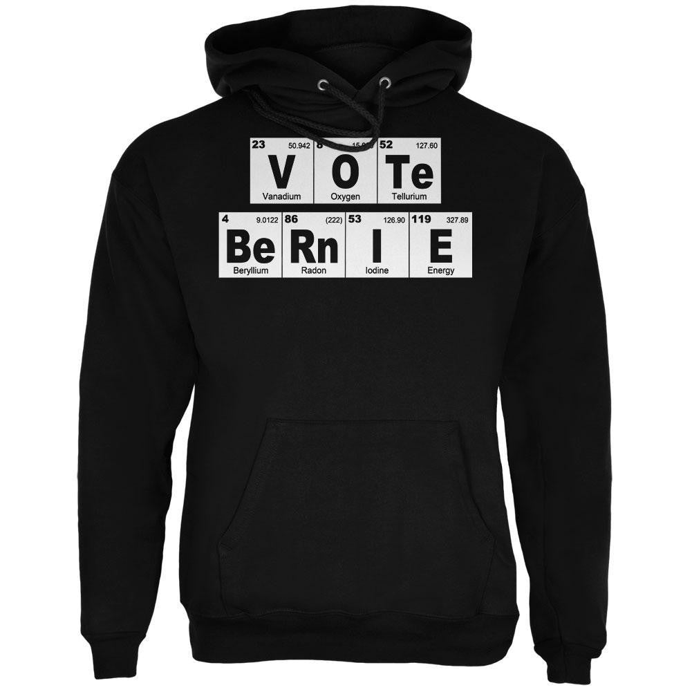 Election 2016 Vote Bernie Sanders Periodic Table Black Adult Hoodie Men's Hoodies Old Glory 2XL Black 