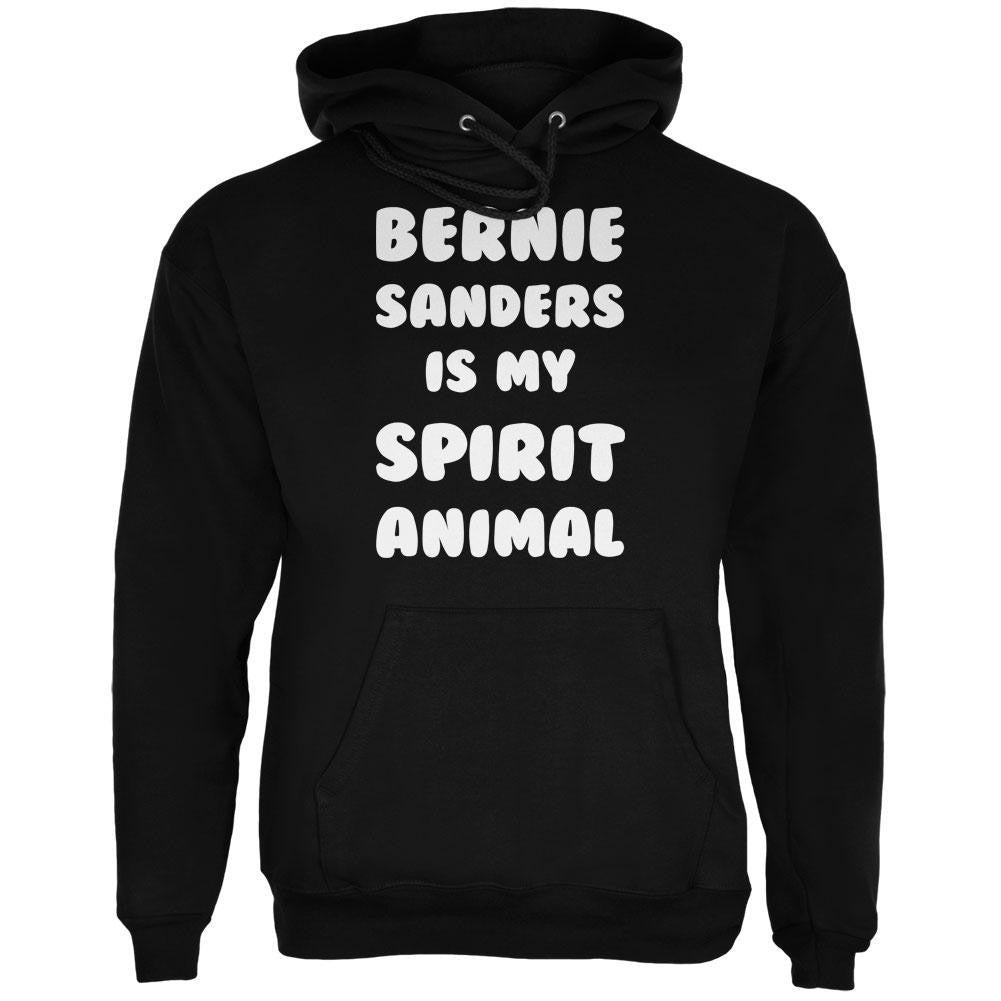 Election 2016 My Spirit Animal Bernie Sanders Black Adult Hoodie Men's Hoodies Old Glory 2XL Black 