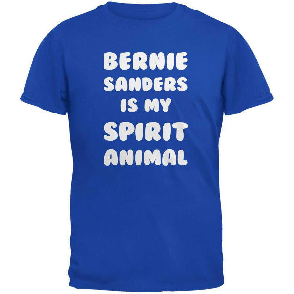 Election 2016 My Spirit Animal Bernie Sanders Royal Adult T-Shirt Men's T-Shirts Old Glory 2XL Blue 