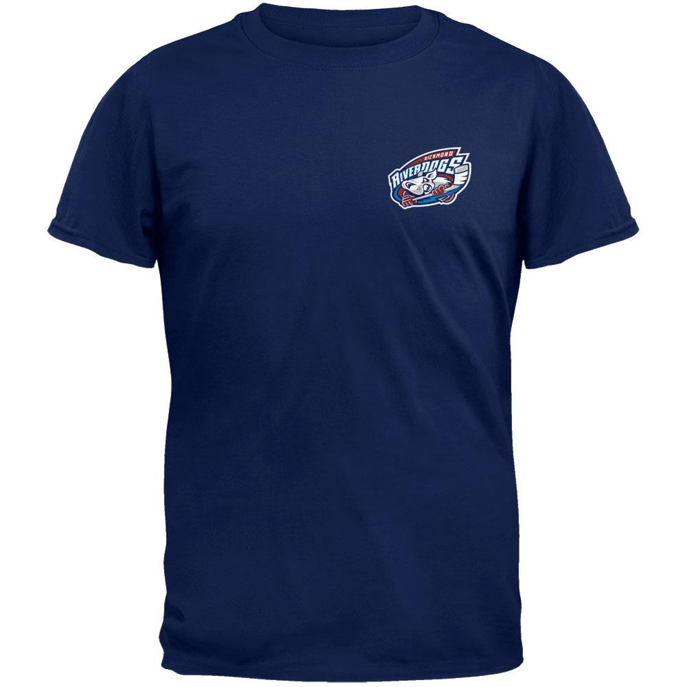 Richmond Riverdogs - Crest Print Navy Logo T-Shirt Men's T-Shirts Richmond Riverdogs 2XL Navy 