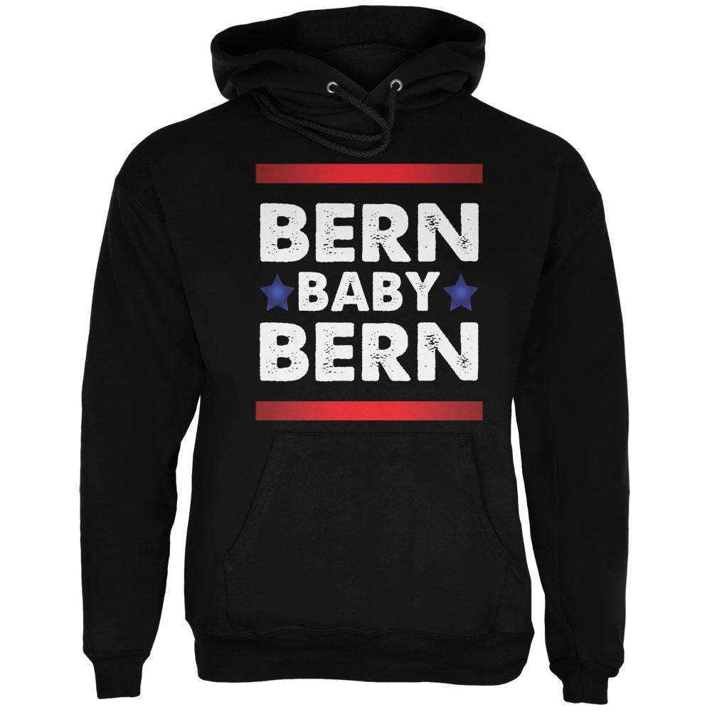 Election 2016 Bern Baby Bern Bernie Sanders Black Adult Hoodie Men's Hoodies Old Glory 2XL Black 