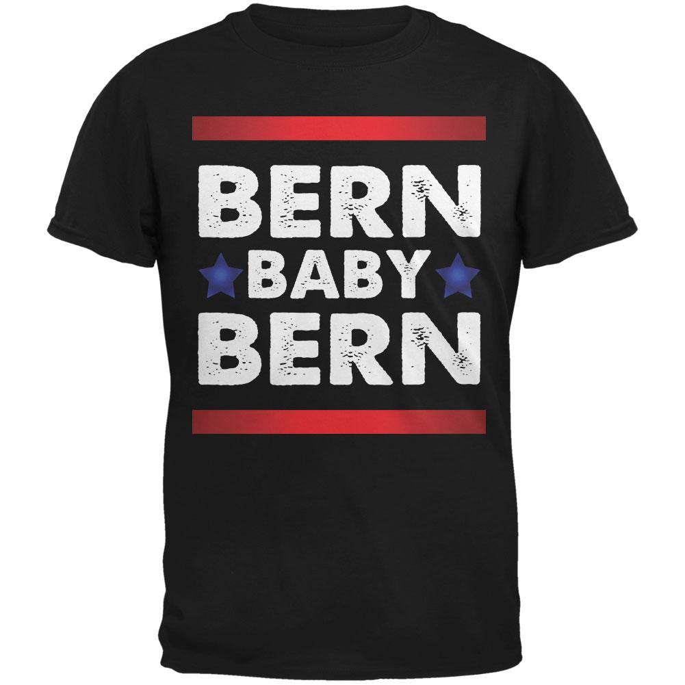 Election 2016 Bern Baby Bern Bernie Sanders Black Adult T-Shirt Men's T-Shirts Old Glory 2XL Black 