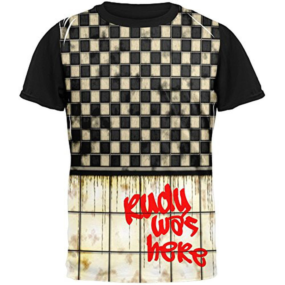 RUDY Was Here Graffiti Adult Black Back T-Shirt Men's T-Shirts Old Glory SM Multi 