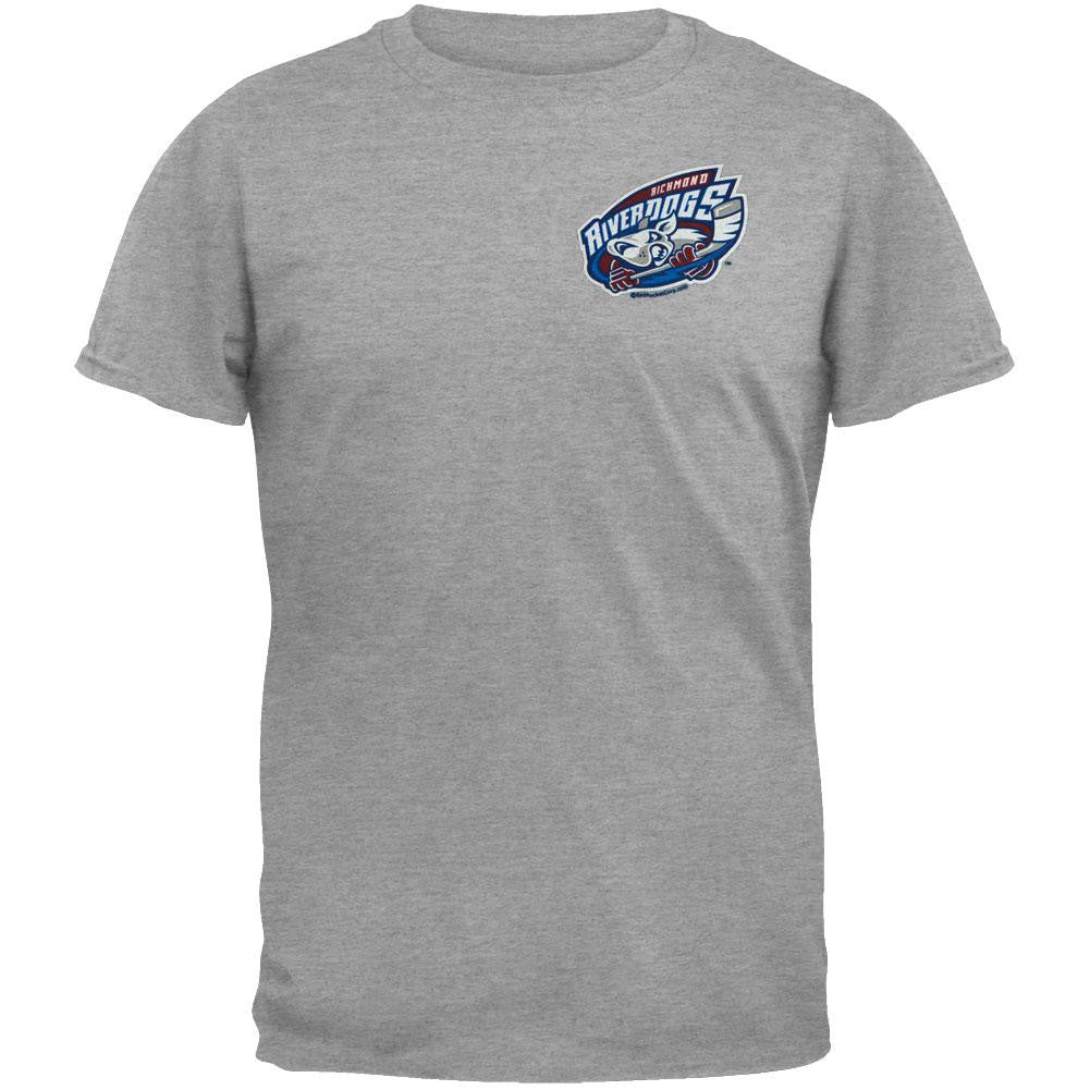 Richmond Riverdogs - Dual Logo Grey T-Shirt Men's T-Shirts Richmond Riverdogs   