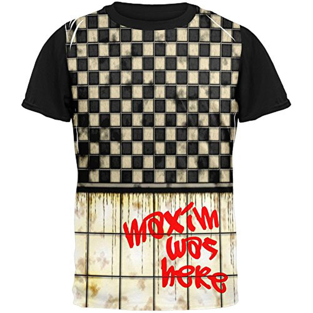 MAXIM Was Here Graffiti Adult Black Back T-Shirt Men's T-Shirts Old Glory SM Multi 