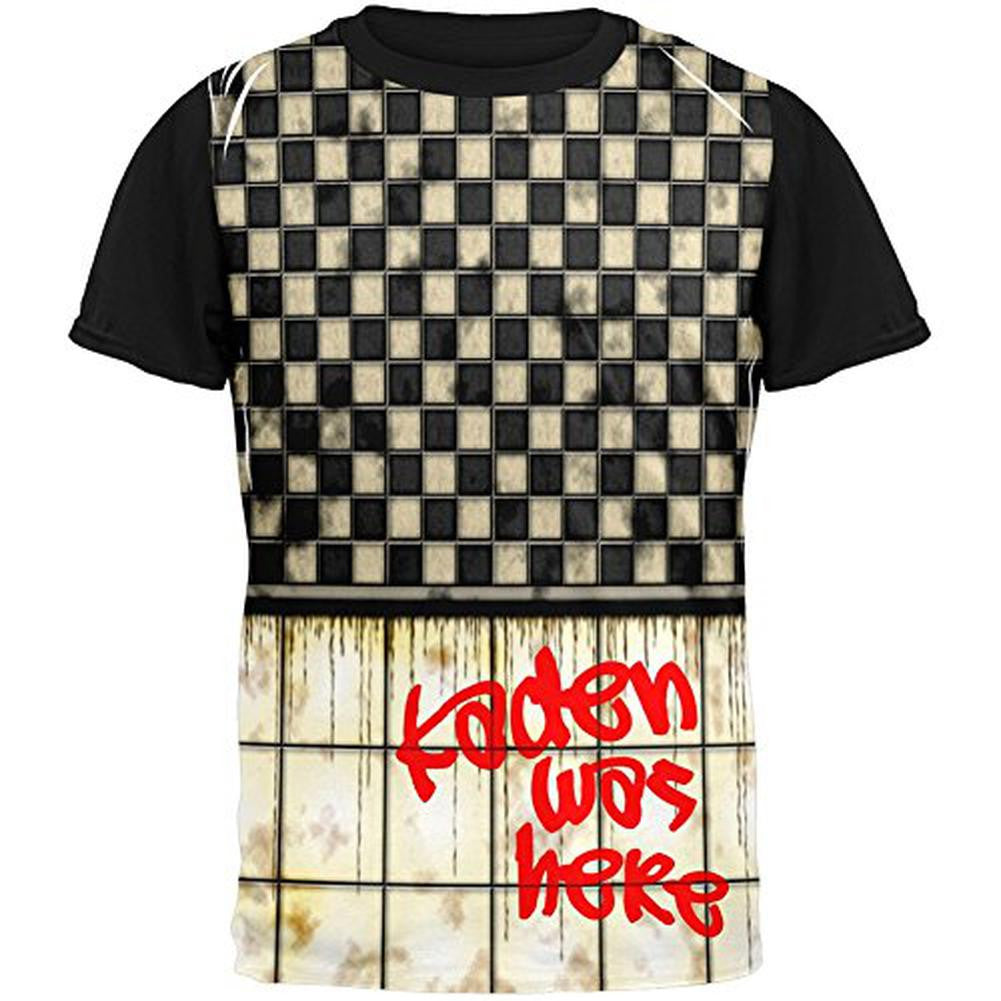 KADEN Was Here Graffiti Adult Black Back T-Shirt Men's T-Shirts Old Glory SM Multi 