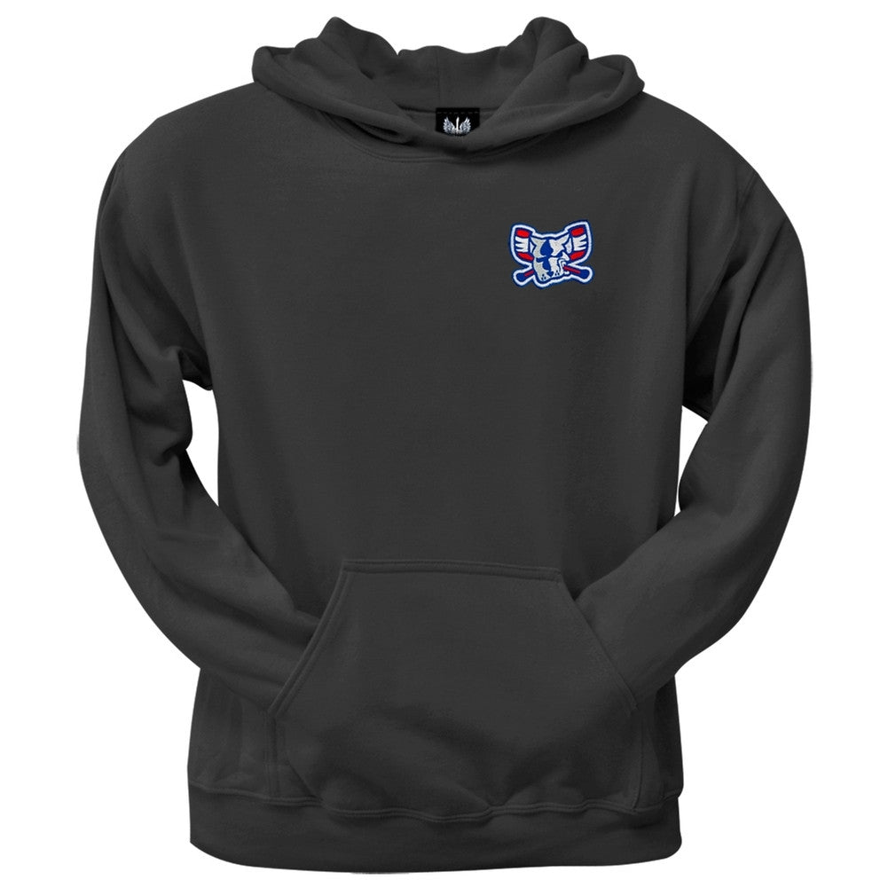 Richmond Riverdogs - Mad Dog Crest Logo Black Hoodie Men's Hoodies Richmond Riverdogs   