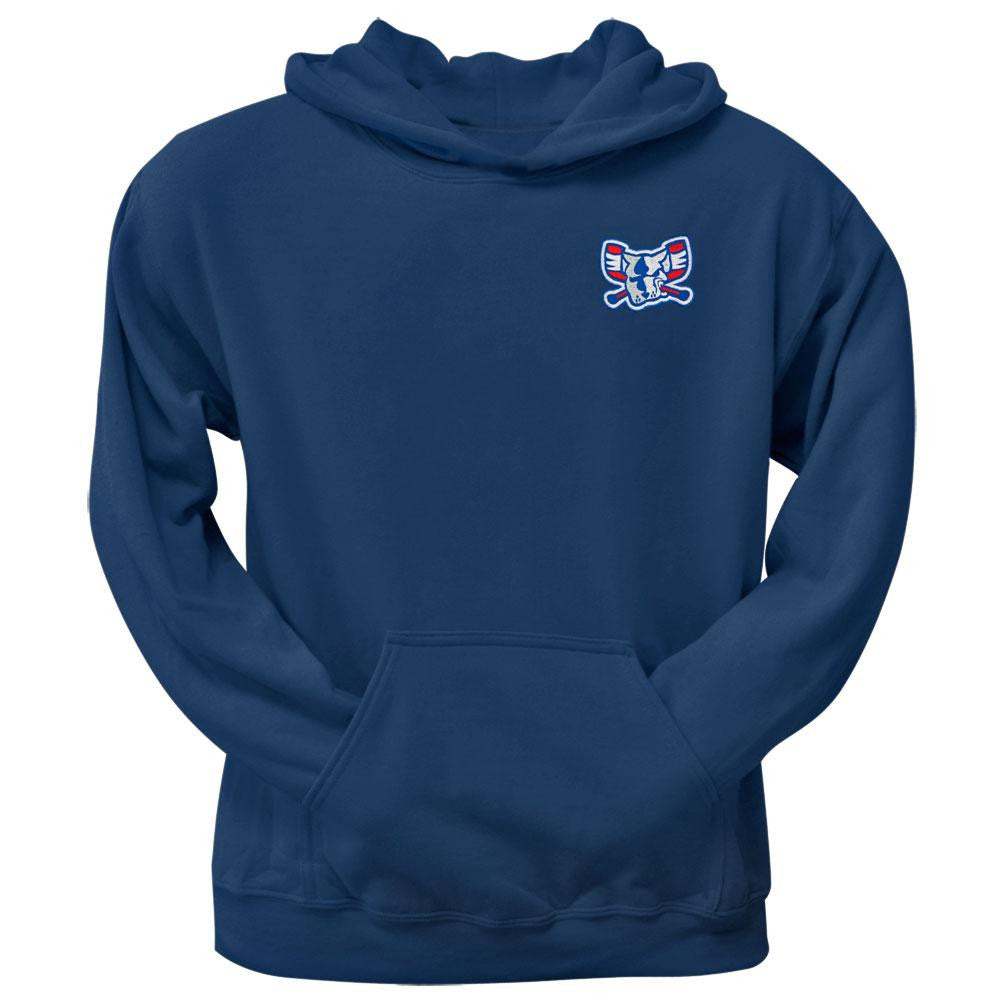 Richmond Riverdogs - Mad Dog Crest Logo Navy Hoodie Men's Hoodies Richmond Riverdogs   