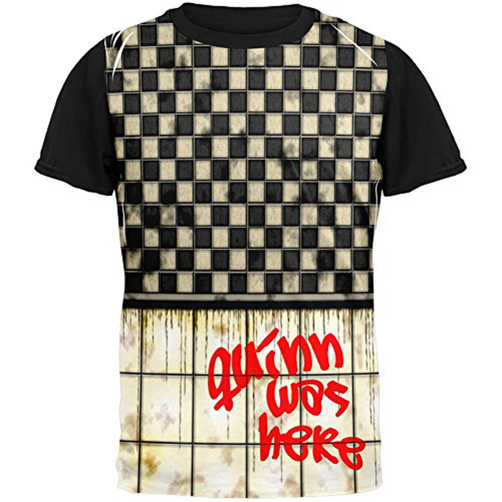 QUINN Was Here Graffiti Adult Black Back T-Shirt Men's T-Shirts Old Glory SM Multi 