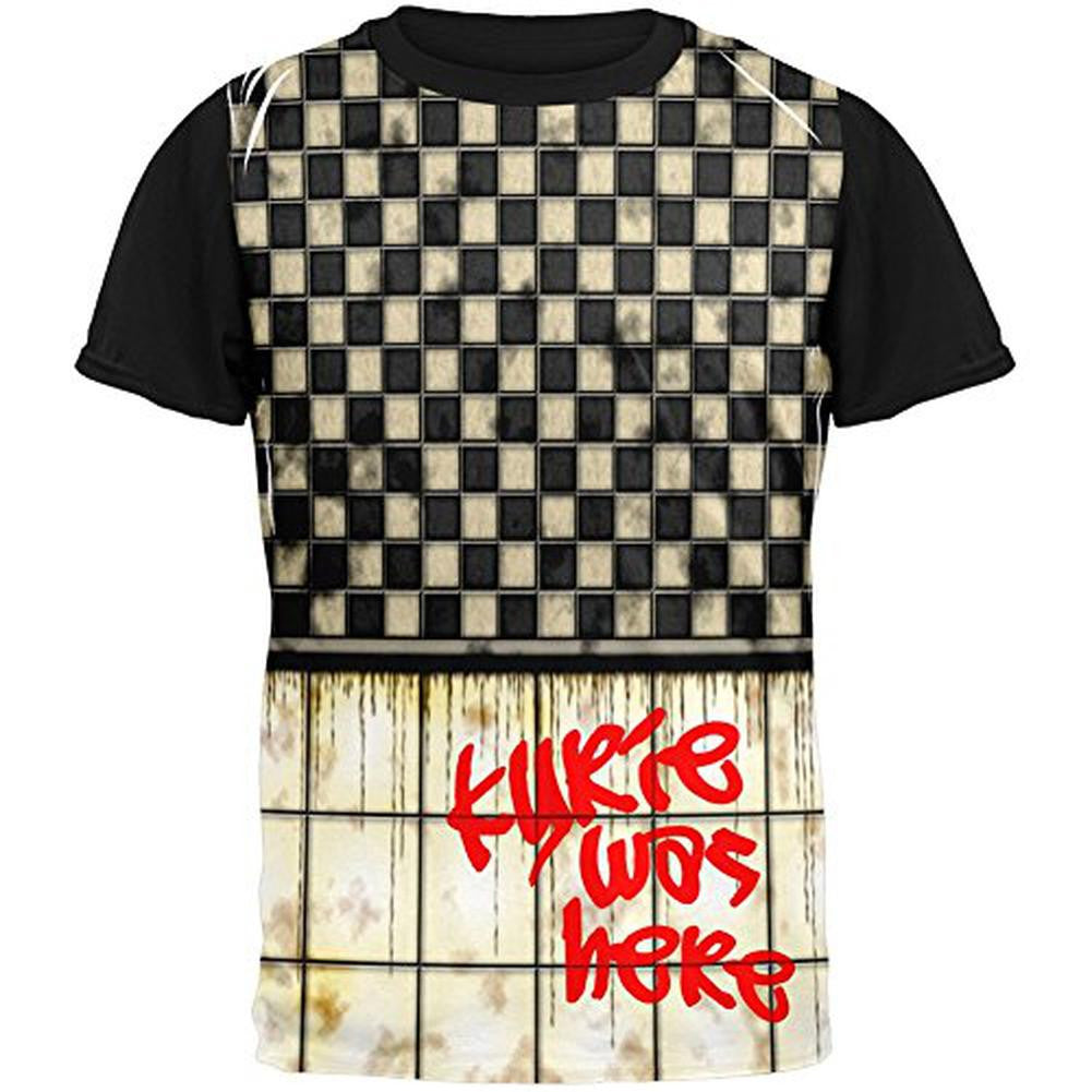 KYRIE Was Here Graffiti Adult Black Back T-Shirt Men's T-Shirts Old Glory SM Multi 