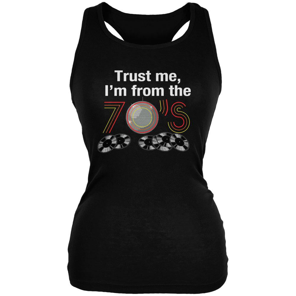 Trust Me I'm from the 70's Black Juniors Soft Tank Top Juniors Tank Tops Old Glory 2XL Black 