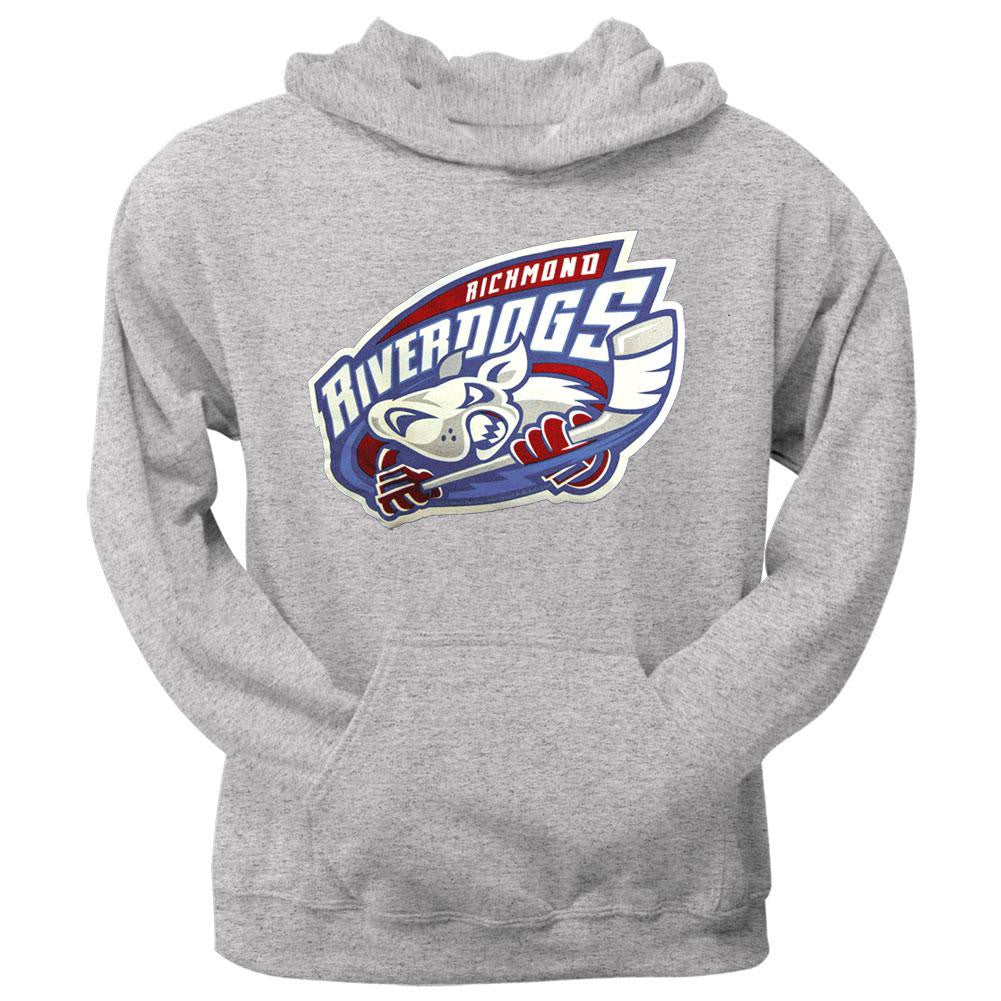 Richmond RiverDogs - Logo Heather Grey Adult Hoodie Men's Hoodies Richmond Riverdogs MD Grey 