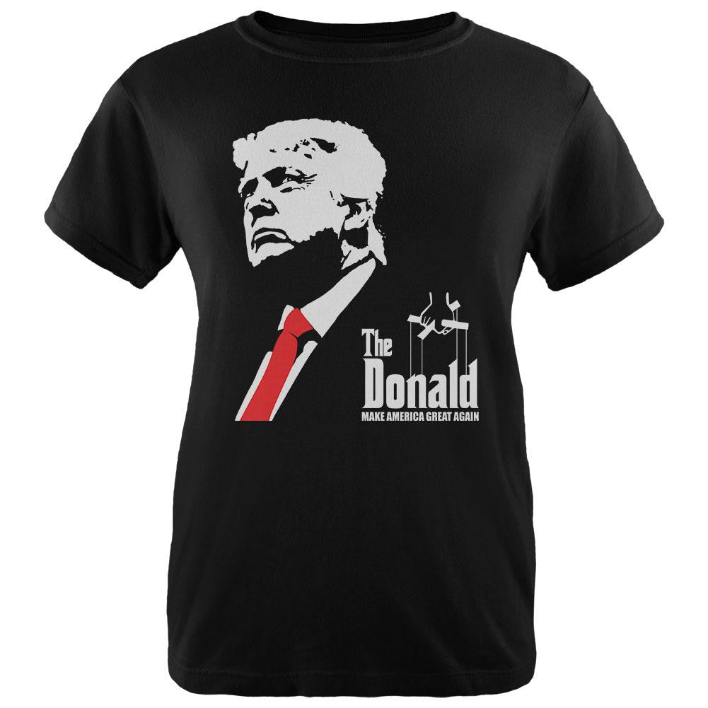 Election 2016 Donald Trump THE Donald Black Womens T-Shirt Women's T-Shirts Old Glory LG Black 