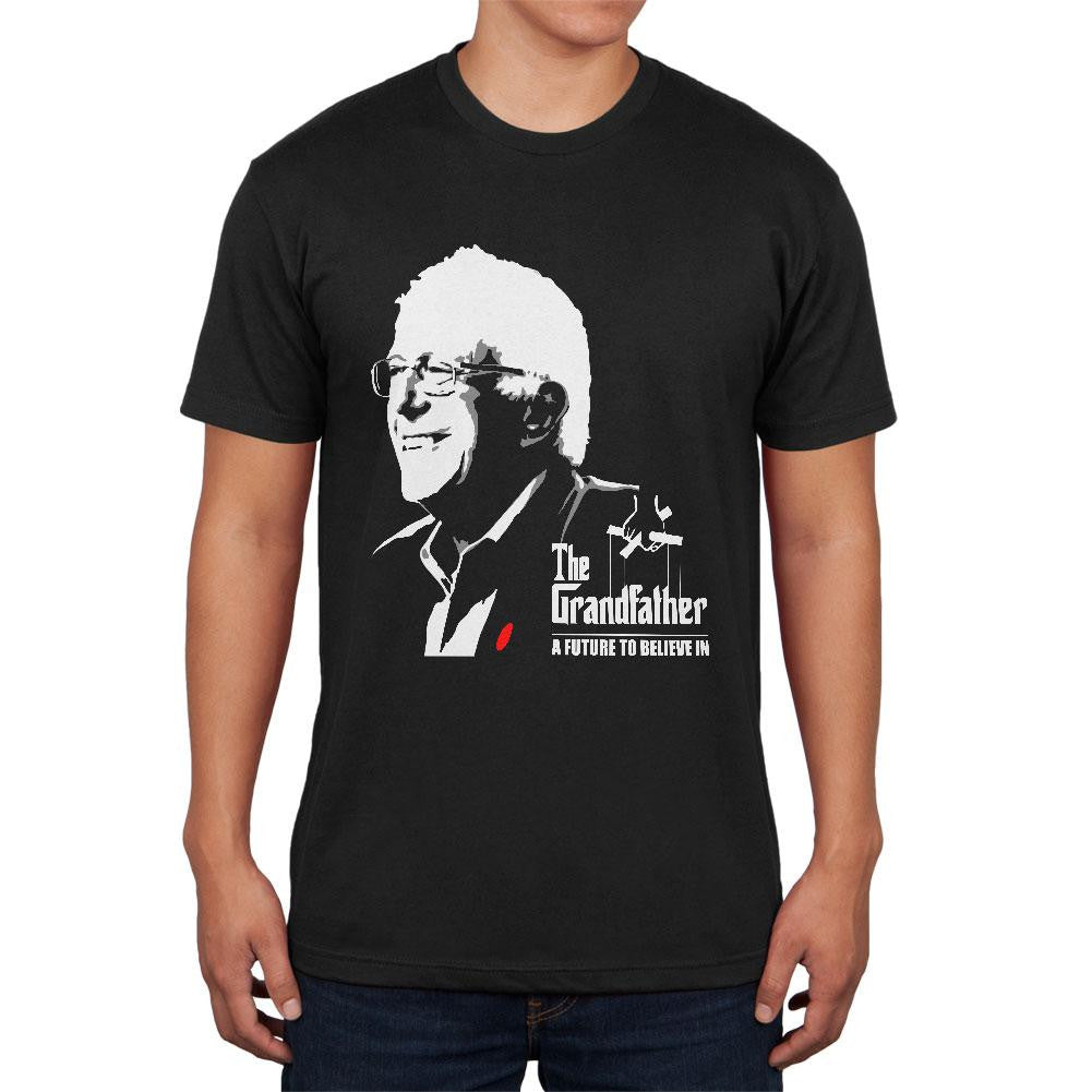 Election 2016 Bernie Sanders The Grandfather Black Soft Adult T-Shirt Men's T-Shirts Old Glory 2XL Black 